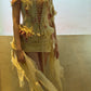Cream Georgette and Lace Corset