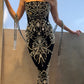 70hrs Black Crystal Corset and Scarf