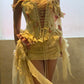 Cream Georgette and Lace Corset