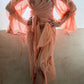Chiffon and Lace Wrap Top