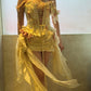 Cream Georgette and Lace Corset