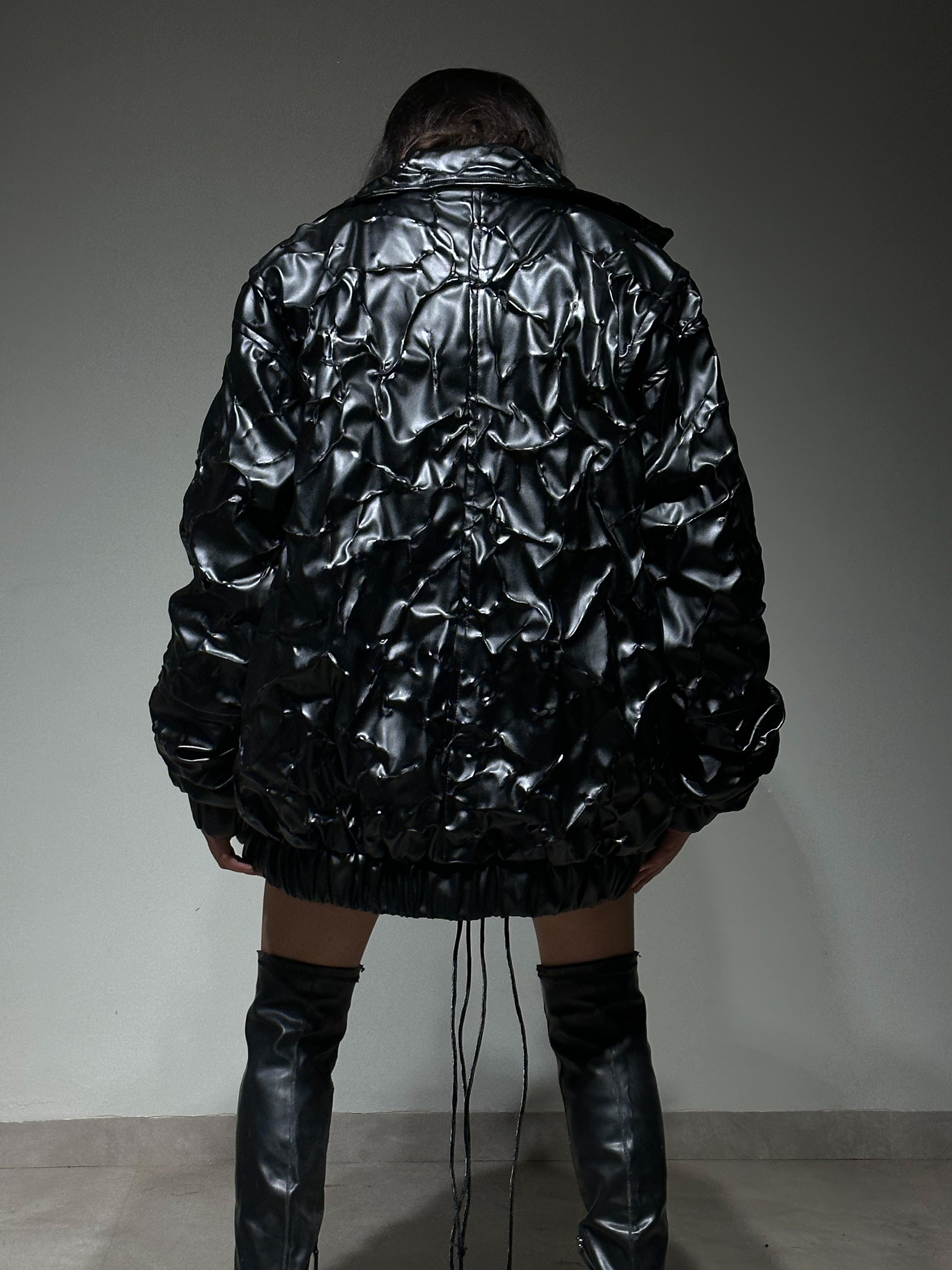 Black Hand Scorched Leather Jacket – Rhycni