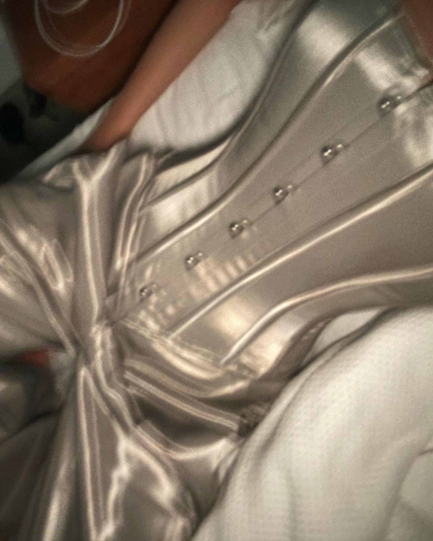 Grey Silver 1860's Corset