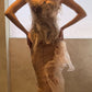 Two Layer Champagne Satin and Tulle Skirt