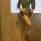 Teal Georgette and Lace Corset