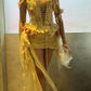 Cream Georgette and Lace Corset