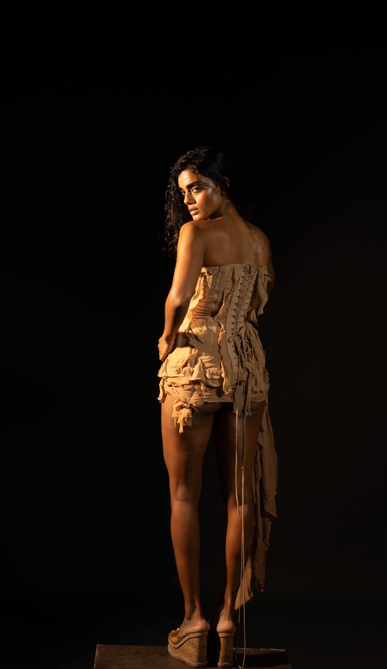 Nude Georgette Raw Corset