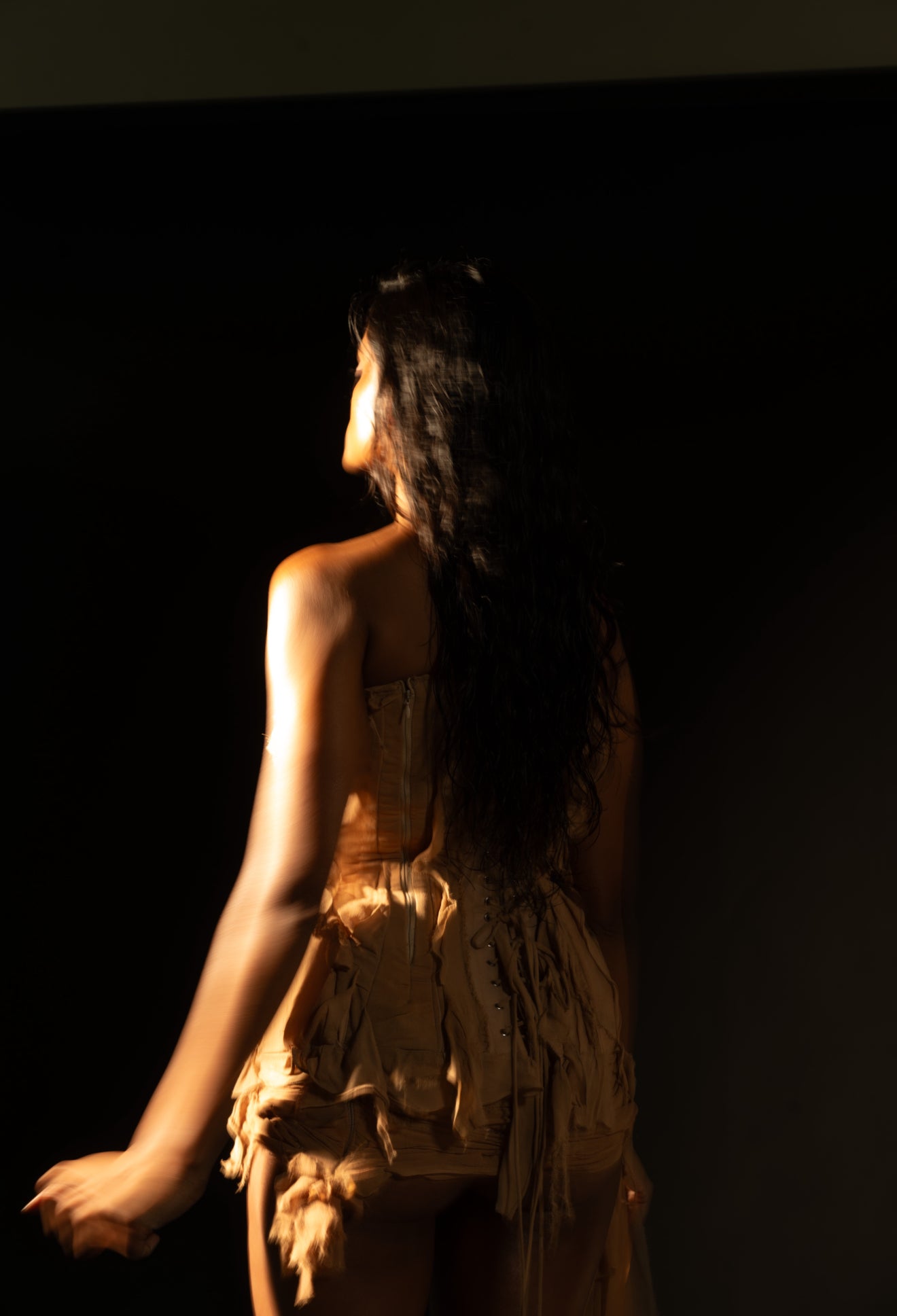 Nude Georgette Raw Corset