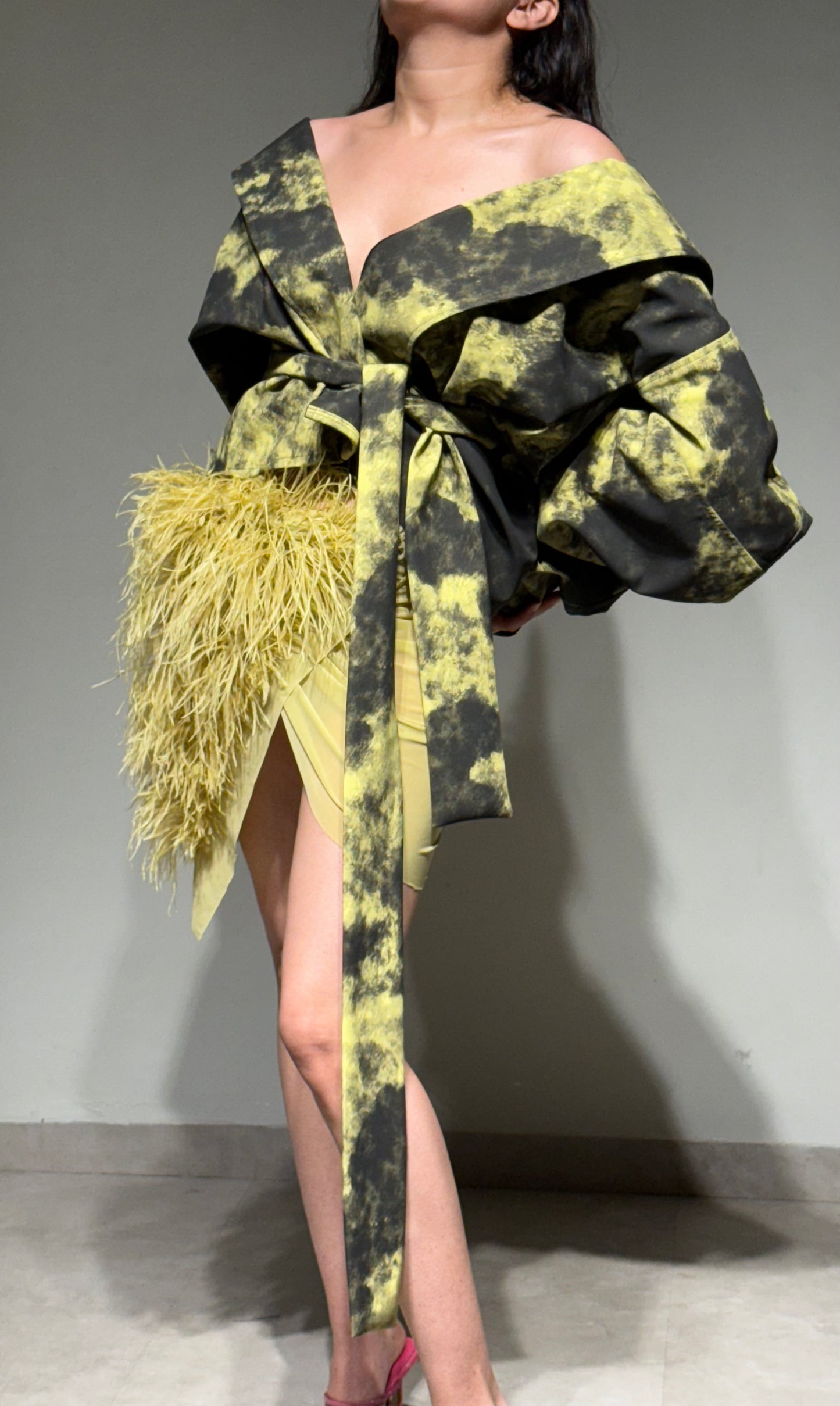 58h Green Feather Skirt