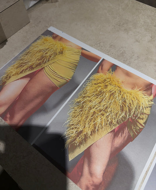 58h Green Feather Skirt