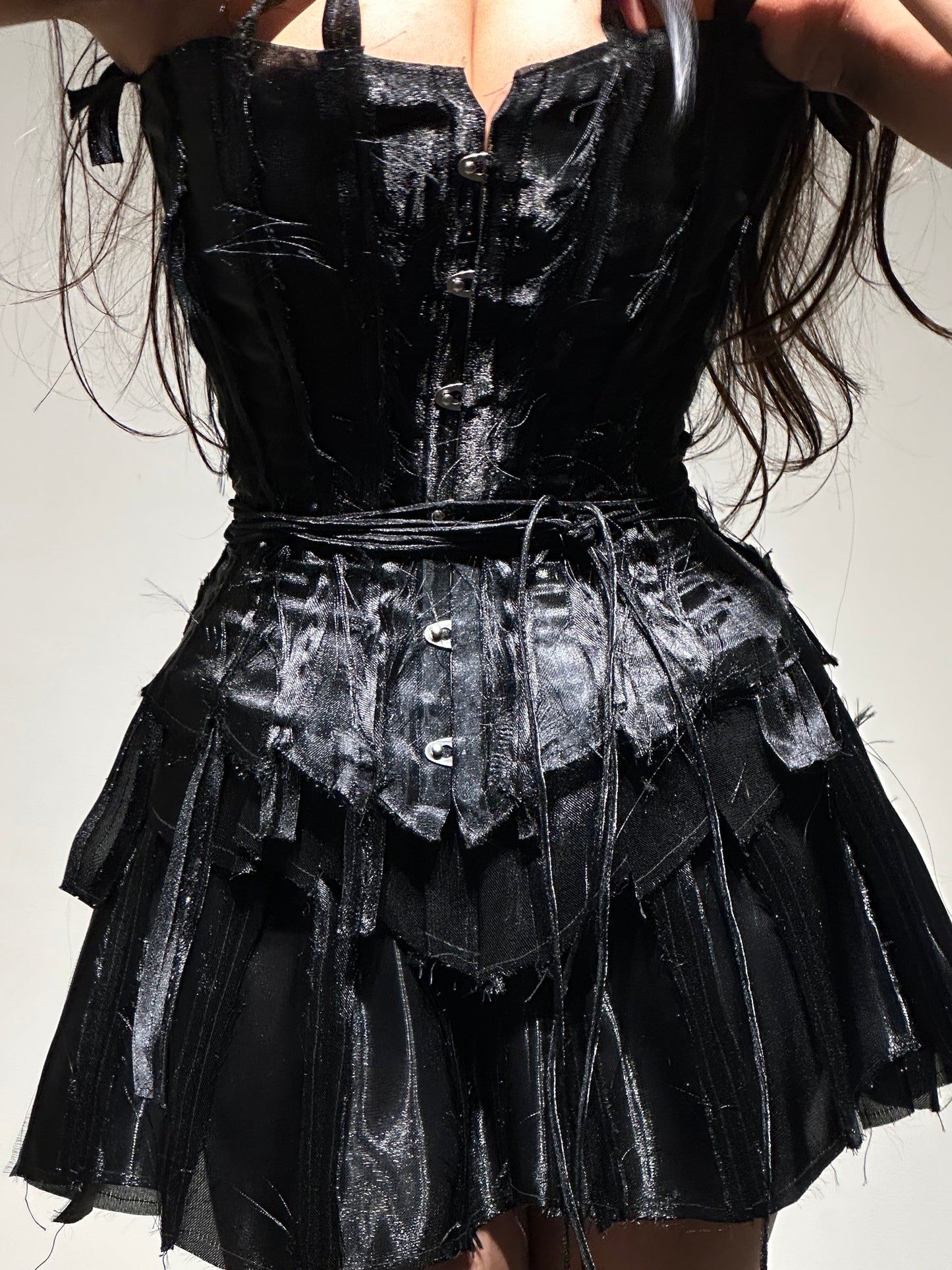 Black Liquid Raw Corset