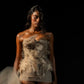 56h Embroidered Champagne Corset