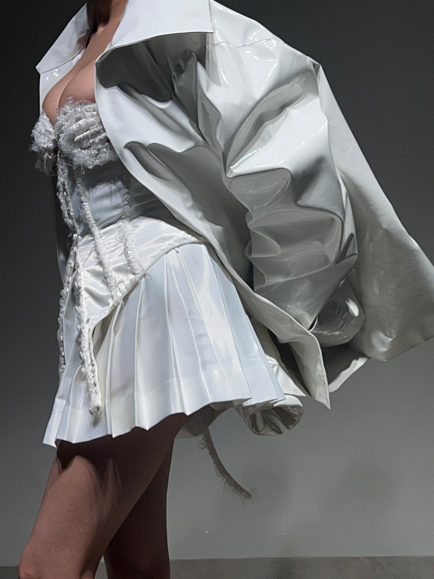 White Pleated Skirt