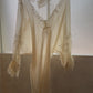 Cream Chiffon and Lace Kaftan