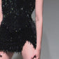 336h Black Embroidered Corset