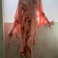 Chiffon and Lace Wrap Top