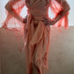Chiffon and Lace Wrap Top